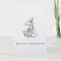 Funny Get Well Card Dinosaur Pun Humour