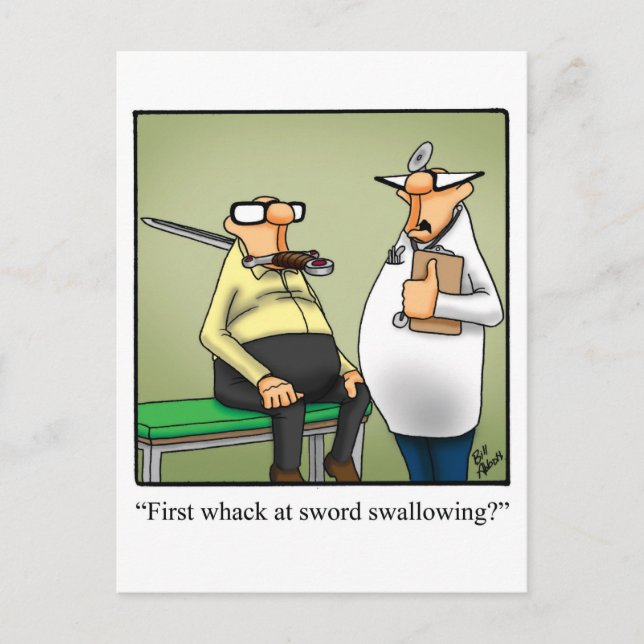 Funny Get Well Carte postale (Devant)