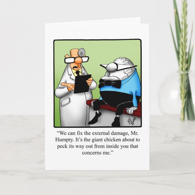 Funny Get Well Greeting Card (Front)
