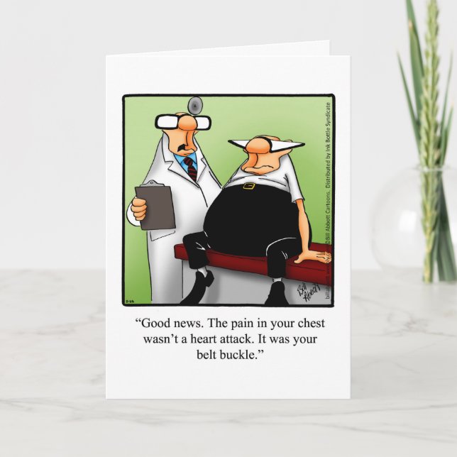 Funny Get Well Greeting Card (Front)