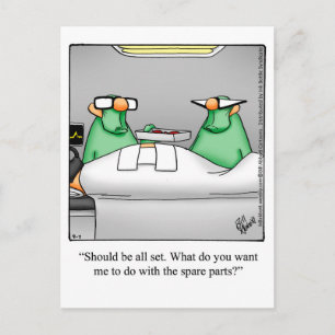 Funny Get Well Humour Postcard