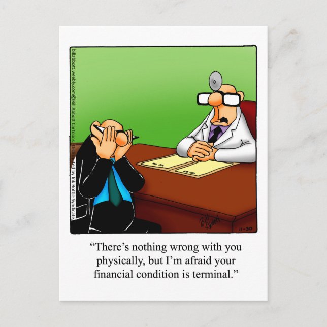 Funny Get Well Humour Postcard  (Front)