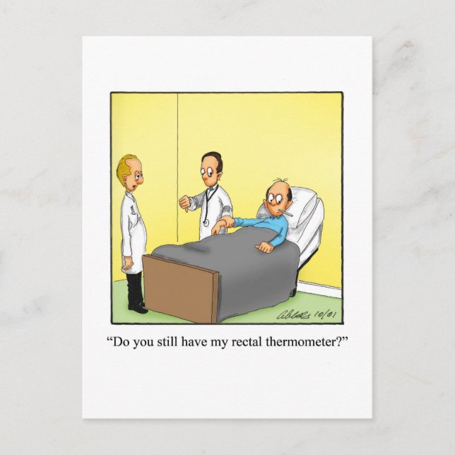 Funny Get Well Humour Postcard (Front)