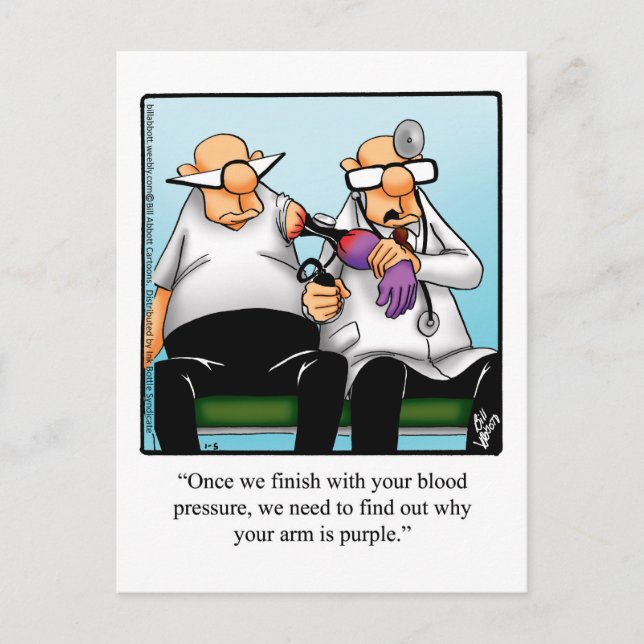 Funny Get Well Humour Postcard  (Front)