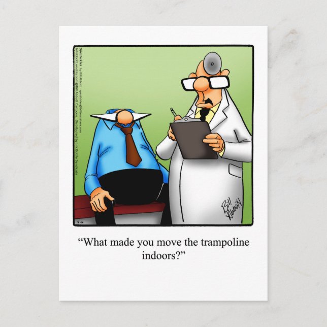 Funny Get Well Humour Postcard  (Front)