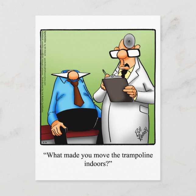 Funny Get Well Humour Postcard (Front)