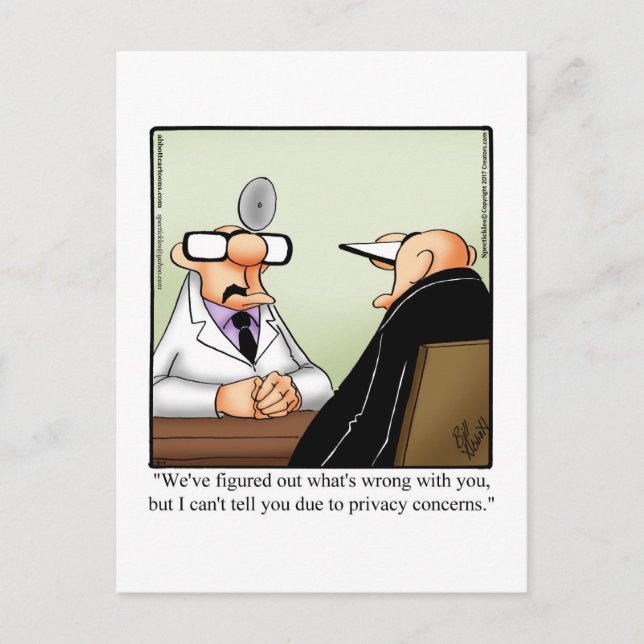 Funny Get Well Humour Postcard  (Front)
