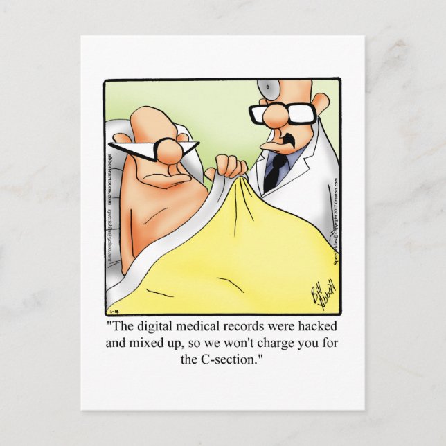 Funny Get Well Humour Postcard  (Front)