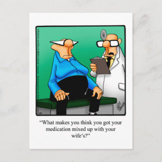 Funny Get Well Humour Postcard 