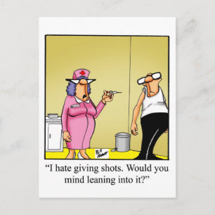 Funny Get Well Humour Postcard
