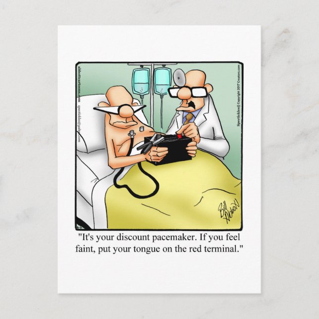 Funny Get Well Humour Postcard  (Front)