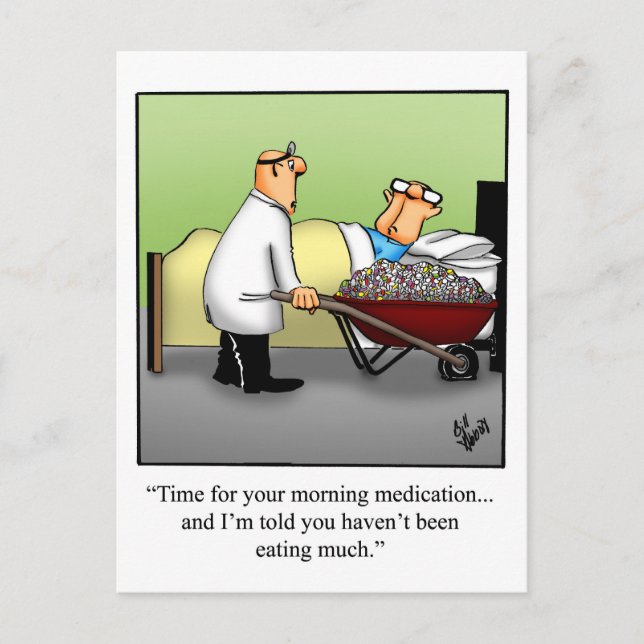 Funny Get Well Postcard  (Front)