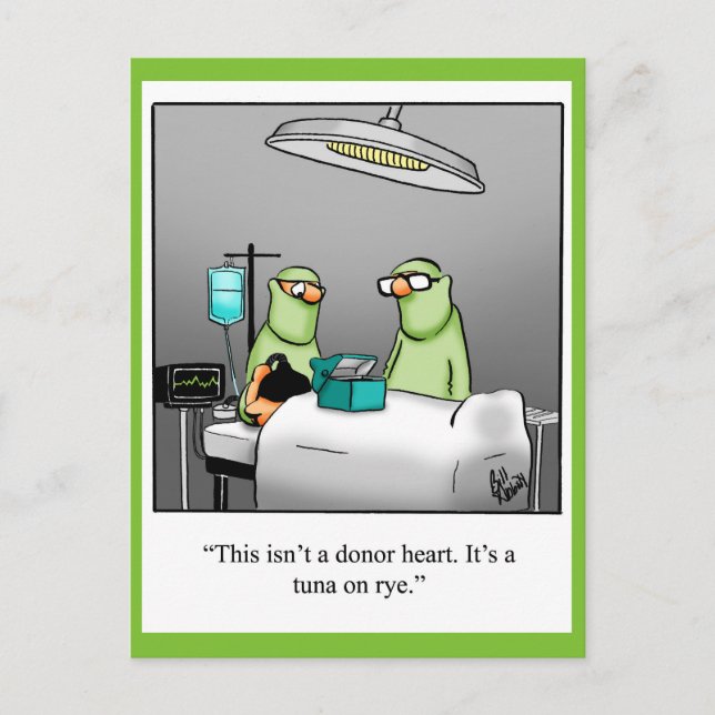 Funny Get Well Postcard "Tuna On Rye" (Front)