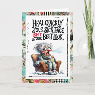 Funny Get Well Sick Humor Best Medicine Card