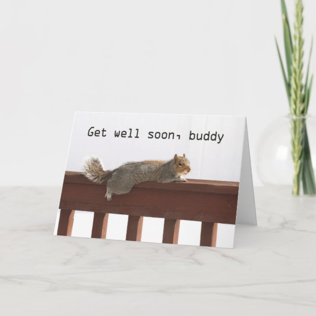 Funny Get Well Soon card - Feel better soon card (Front)