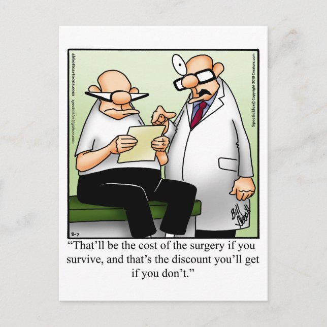 Funny Get Well Soon Postcard (Front)
