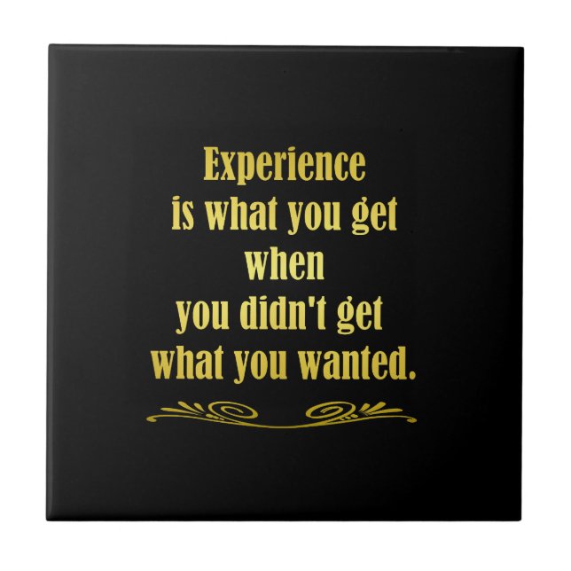 Funny Getting Experience Joke Tile (Front)