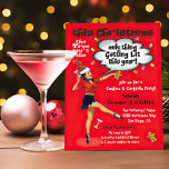 Funny Getting Lit Cookies and Cocktails Party Invitation<br><div class="desc">This Christmas the tree isn't the only thing getting lit this year! Funny invitation with a women holding a cocktail and a gingerbread man cookie wearing a crazy christmas hat with fun retro fonts. Great for a cookie exchange swap or Cocktail Christmas Hollday party.</div>