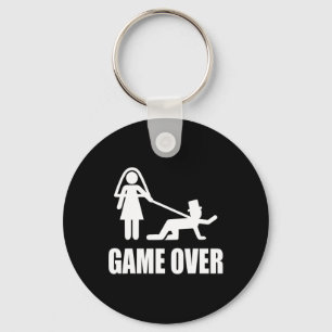Funny Getting Married Game Over Wedding Gag Team G Keychain