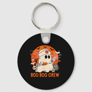 Funny Ghost Boo Boo Crew Halloween Nurse Nursing G Keychain
