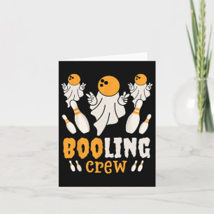 Funny Ghost Boo Booling Lover Lazy Halloween Costu Card