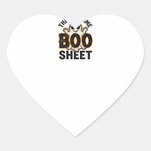 Funny Ghost Boo Sheet Vintage Halloween Shirt Desi Heart Sticker