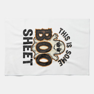 Funny Ghost Boo Sheet Vintage Halloween Shirt Desi Kitchen Towel