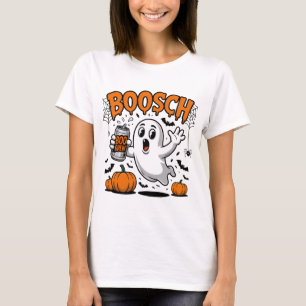 Funny Ghost "Boosch" Halloween Design T-Shirt