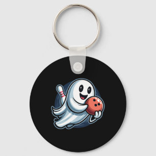 Funny Ghost Bowling Crew Keychain