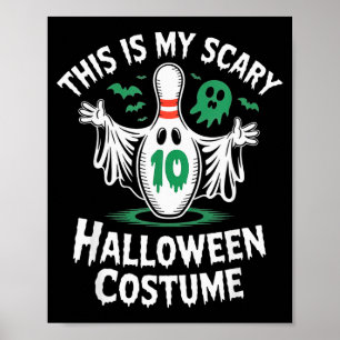 Funny Ghost Bowling League Team Halloween Humor Te Poster