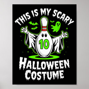 Funny Ghost Bowling League Team Halloween Humour D Poster