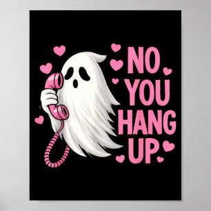 Funny Ghost Calling Halloween Scary Costume Hang Poster