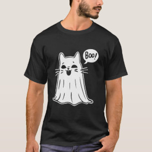 Funny Ghost Cat Boo Halloween Animal Ghost Kitty 1 T-Shirt
