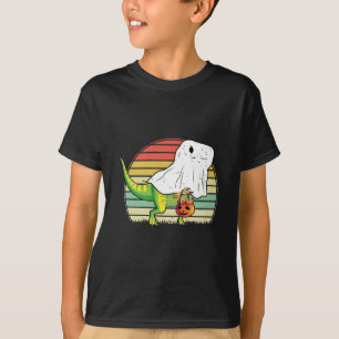 Funny Ghost Dinosaur Halloween T-Shirt