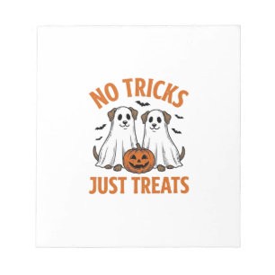 Funny Ghost Dog Halloween No Tricks Just Treats De Notepad