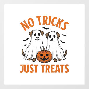 Funny Ghost Dog Halloween No Tricks Just Treats De Window Cling