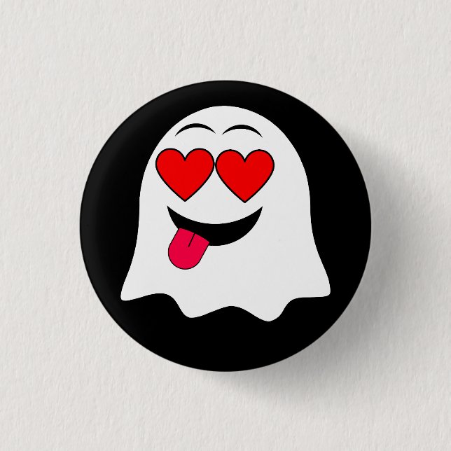 Funny Ghost emoji! 1 Inch Round Button (Front)