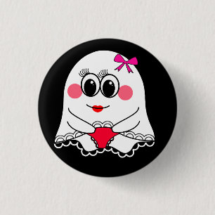 Funny Ghost emoji! 1 Inch Round Button