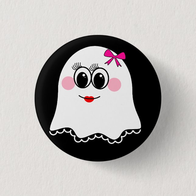 Funny Ghost emoji! 1 Inch Round Button (Front)