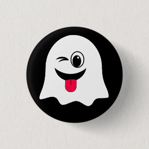 Funny Ghost emoji! 1 Inch Round Button