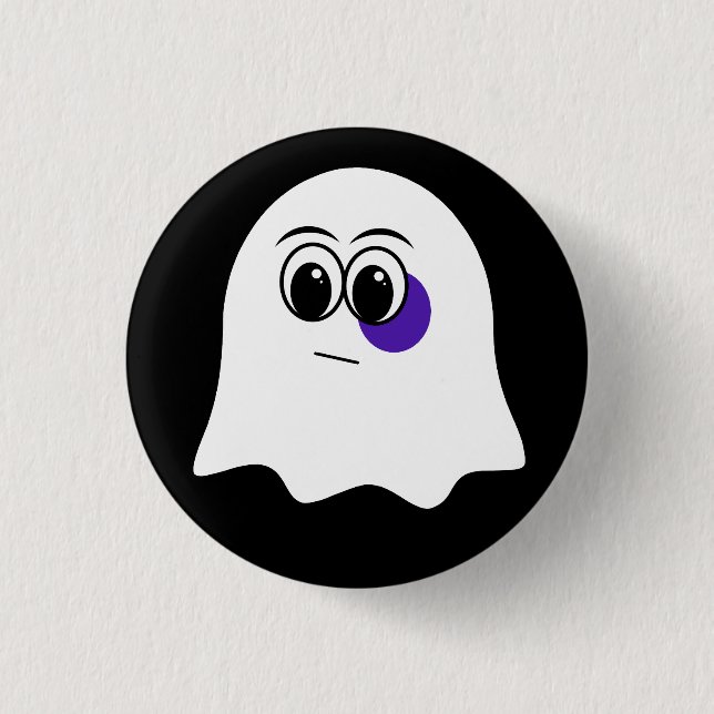 Funny Ghost emoji! 1 Inch Round Button (Front)