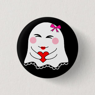 Funny Ghost emoji! 1 Inch Round Button