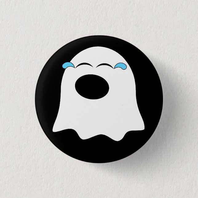 Funny Ghost emoji! 1 Inch Round Button (Front)