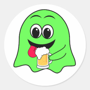 Funny Ghost emoji! Classic Round Sticker