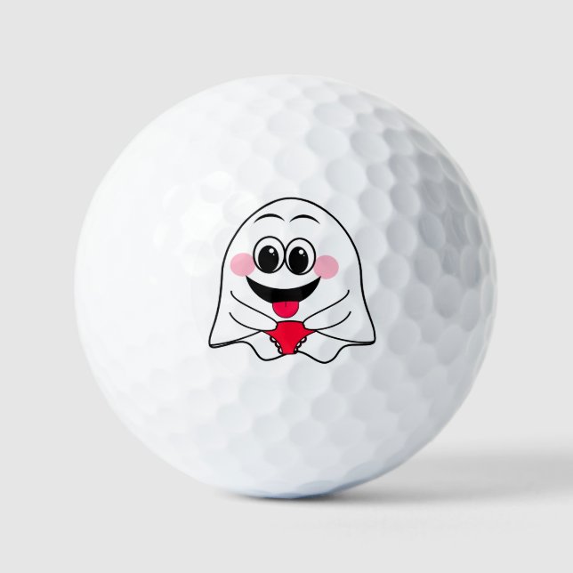 Funny Ghost emoji! Golf Balls (Front)