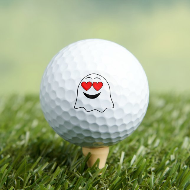 Funny Ghost emoji! Golf Balls (Insitu Tee)
