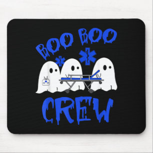 Funny Ghost EMS EMT Paramedic Nurse Halloween Mouse Pad