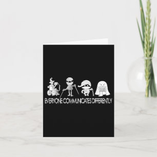 Funny Ghost Everyone Communicates Differently Slp Card