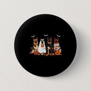 Funny Ghost German Shepherd Halloween Dog Mom Dog  2 Inch Round Button