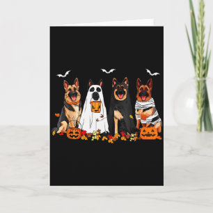 Funny Ghost German Shepherd Halloween Dog Mom Dog  Card